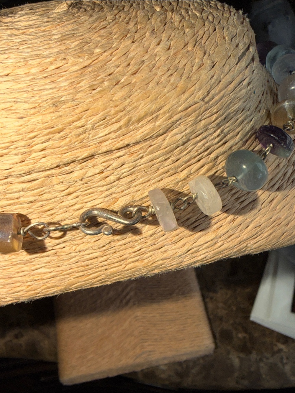 Artisan Multicolor Gemstone Necklace with Pendant - Picture 8 of 14